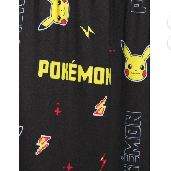 Pokemon Pika Game Toss Black Men's Lounge Joggers - Picture 5 of 13